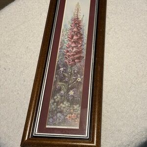 1991 Vintage Glynda Turley Signed Hardwood Framed Flower Floral Art Print